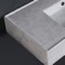 Marble Design Ceramic Wall Mounted or Vessel Sink With Counter Space